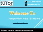 Assignment Help Tasmania