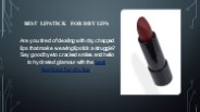 Best lipstick for dry lips