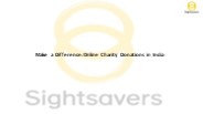 Make a Difference: Online Charity Donations in India