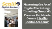 Best Digital Marketing Certificate Course in Chennai