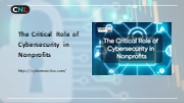The Critical Role of Cybersecurity in Nonprofits