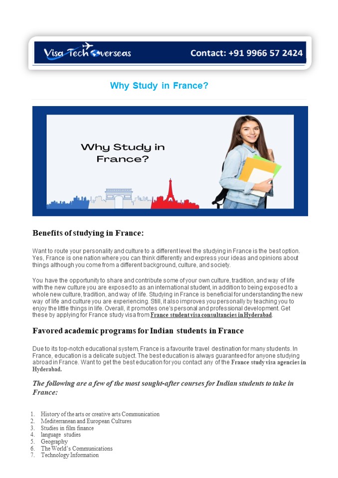 Why Study in France?