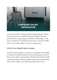 LinkedIn Sales Navigator