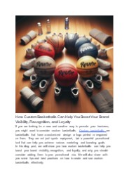 Custom Basketballs: The Secret Weapon for Business Promotions
