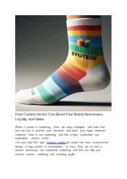 Custom Socks: The Unsung Hero of Marketing