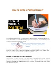 How To Write a Political Essay? - Assignment Santa
