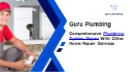 Comprehensive Plumbing System Repair With Other Home Repair Services