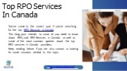 Top RPO Services In Canada