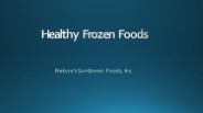 Healthy Frozen Foods
