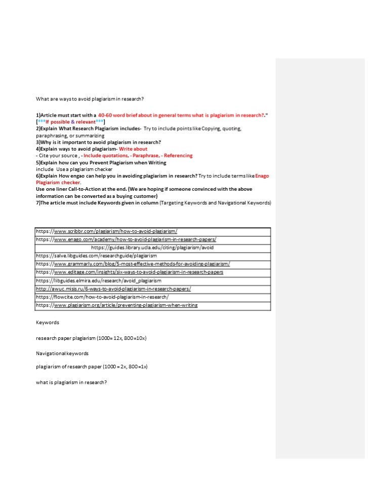 Avoiding Plagiarism in Research: A Quick Guide