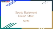 Sports Equipment Online Store