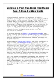 Building a Post-Pandemic Healthcare App: A Step-by-Step Guide