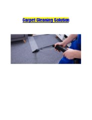 Carpet Cleaning Solution