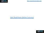Get Paid from Online Surveys