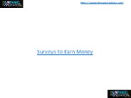 Surveys to Earn Money