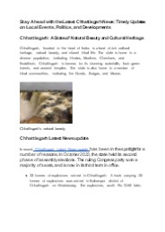 Latest Chhattisgarh News