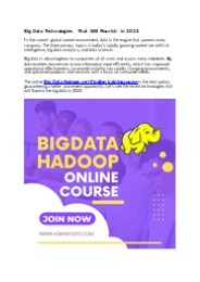 Big Data Technologies That Will Flourish in 2023
