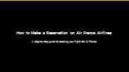 How do I make a reservation on Air France?