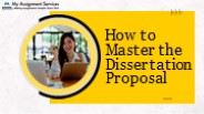 How to Master the Dissertation Proposal
