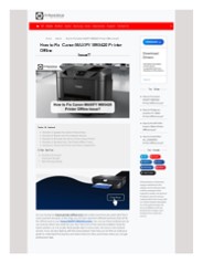 How to Fix Canon MAXIFY MB5420 Printer Offline Issue?