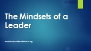 The mindset of the leader