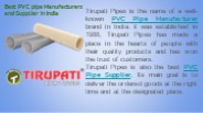 Best PVC pipe Manufacturers and Supplier in India