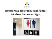 Elevate Your Restroom Experience: Modern Bathroom Signs