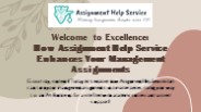 Management Assignment Help