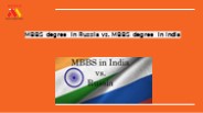 MBBS degree in Russia vs. MBBS degree in India