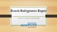 Bosch Refrigerator Repair