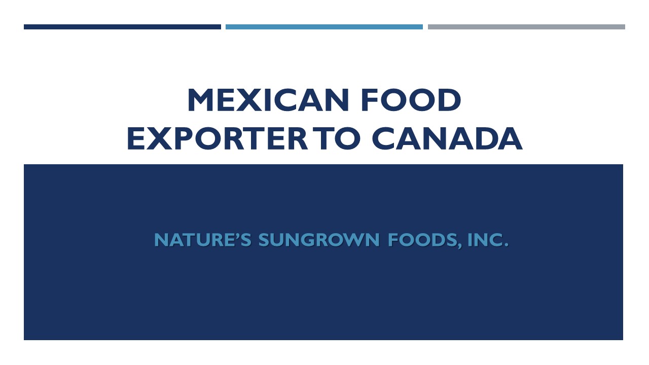 Mexican Food Exporter to Canada