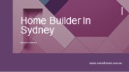 Home Builder In Sydney
