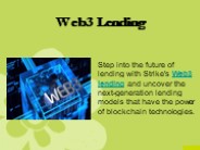 Web3 Lending