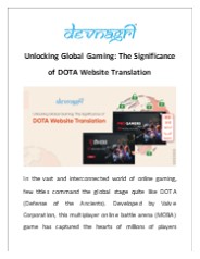 Unlocking Global Gaming: The Significance of DOTA Website Translation