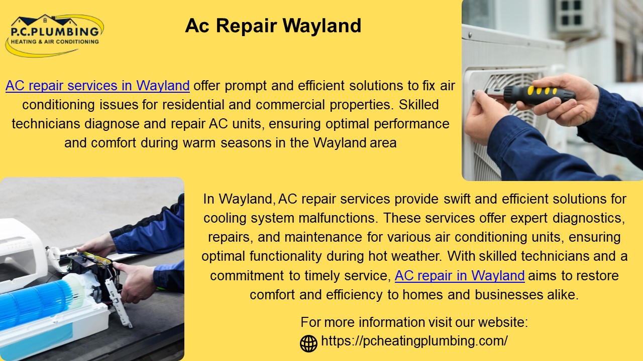 PC Plumbing Wayland | AC Repair Wayland | PC Heating Wayland
