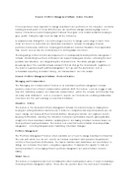 Financial Portfolio Management Software Feature Checklist