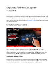 Exploring Android Car System Functions