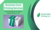Eco-Friendly Recycled Business Cards | Sustainable Printing