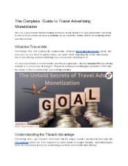 The Complete Guide to Travel Advertising Monetization