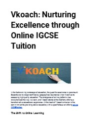 online igcse tuition