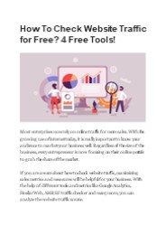 How To Check Website Traffic