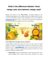 Kesar mango pulp Vs Alphonso mango pulp (1)