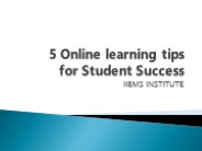 5 Online learning tips for student success