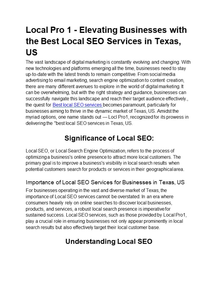 Local SEO Services
