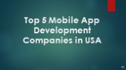 Top 5 Mobile App Development Companies in USA