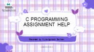 Mastering C Programming: Expert Assignment Help