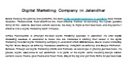 Digital Marketing Company in Jalandhar