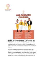 Career Accelerator Programs: Specialized Job-Oriented Courses