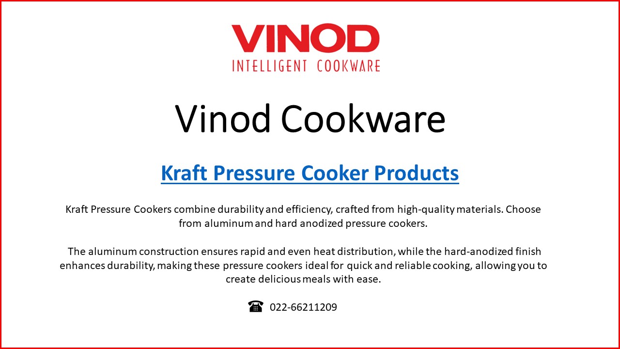 Best Pressure Cookers - Kraft Pressure Cookers