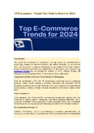 Discover the Future: 15 Key E-commerce Trends in 2024